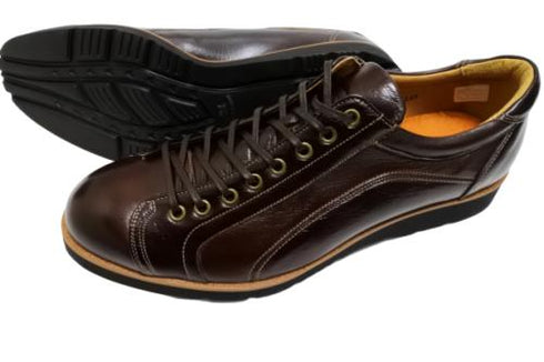 【倭イズム YA3300 ダークブラウン】鹿革レザーカジュアルシューズ